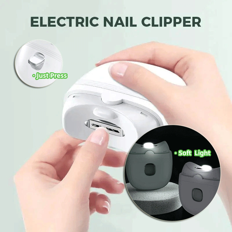 Electric Nail Clippers Rechargeable - Mini Trimmer for Kids & Adults, Automatic Nail Cutter with Light