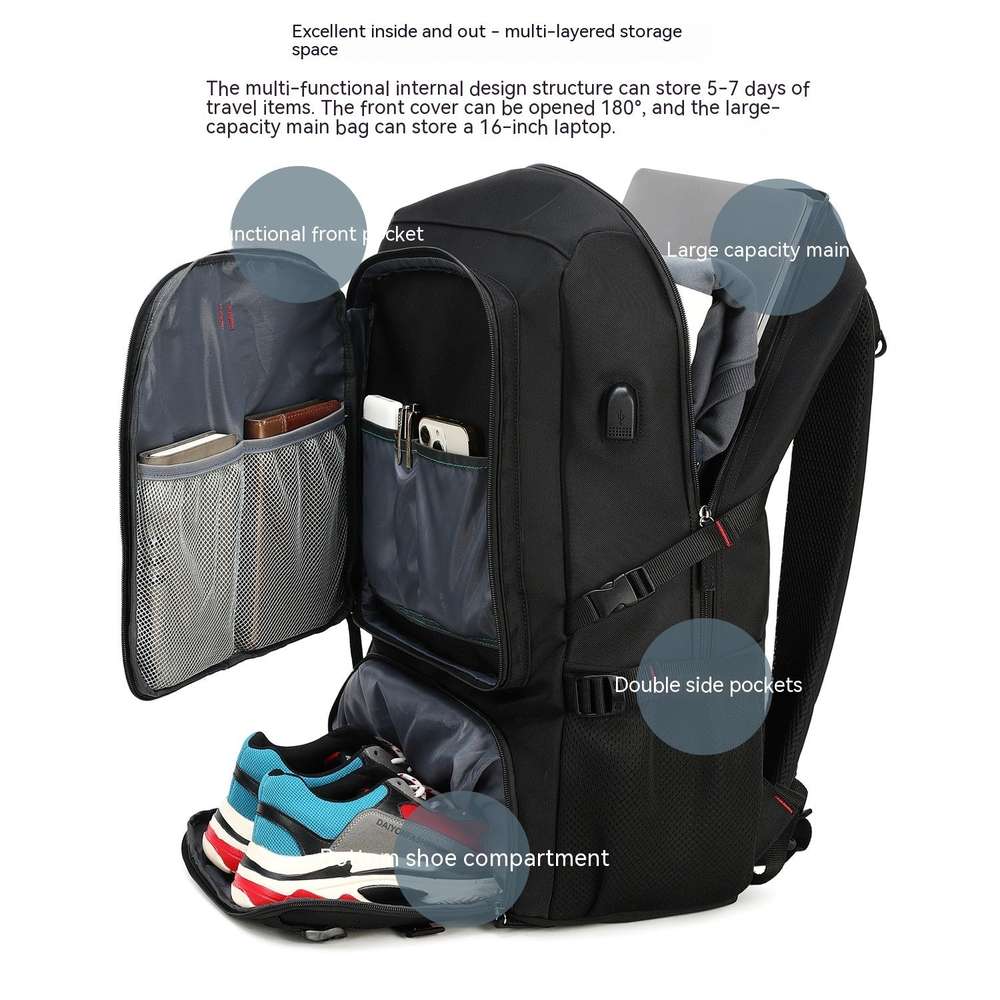 Large Capacity Business Short Trip Men's Backpack Travel - Minihomy