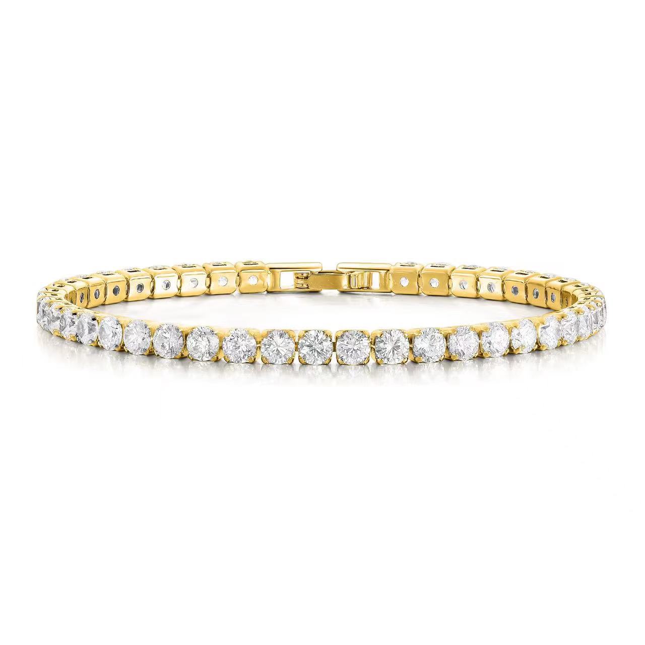 4mm Single Row Diamond All-match Simple Bracelet Women - Minihomy