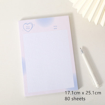 Sheets Kawaii Grid Memo Paper Note Pads