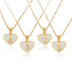 26 Letter Heart-shaped Necklace White Shell Love Clavicle Chain Necklace For Women - Minihomy