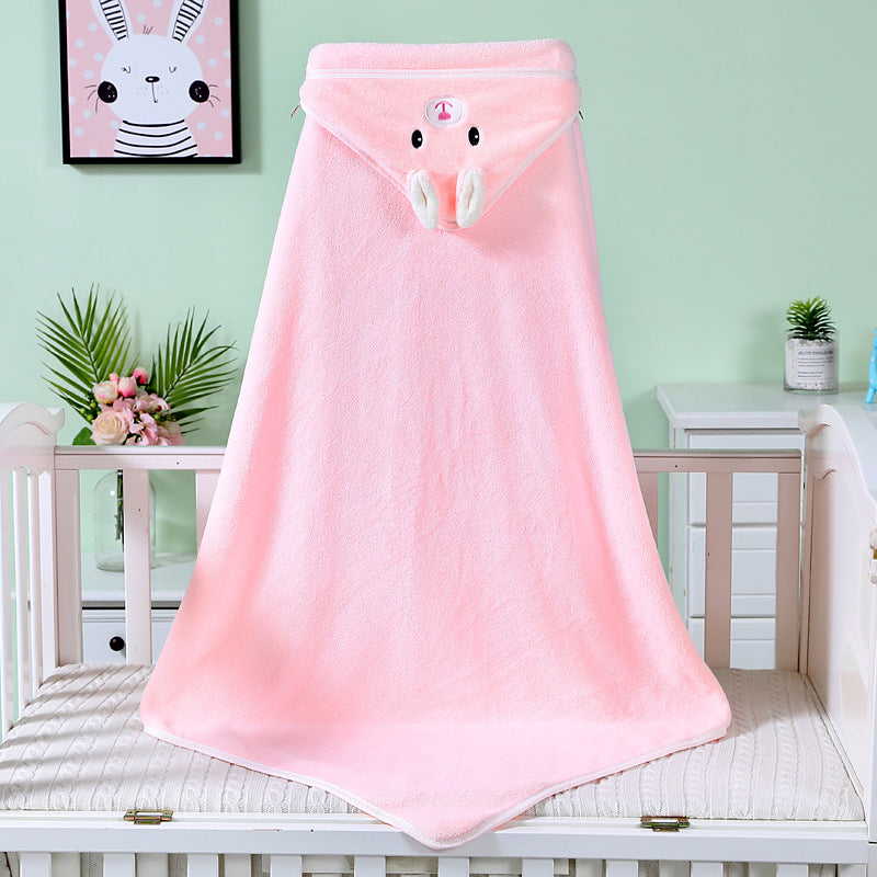 Coral Fleece Baby Bath Towel Bathrobe: Cozy Comfort for Little Ones