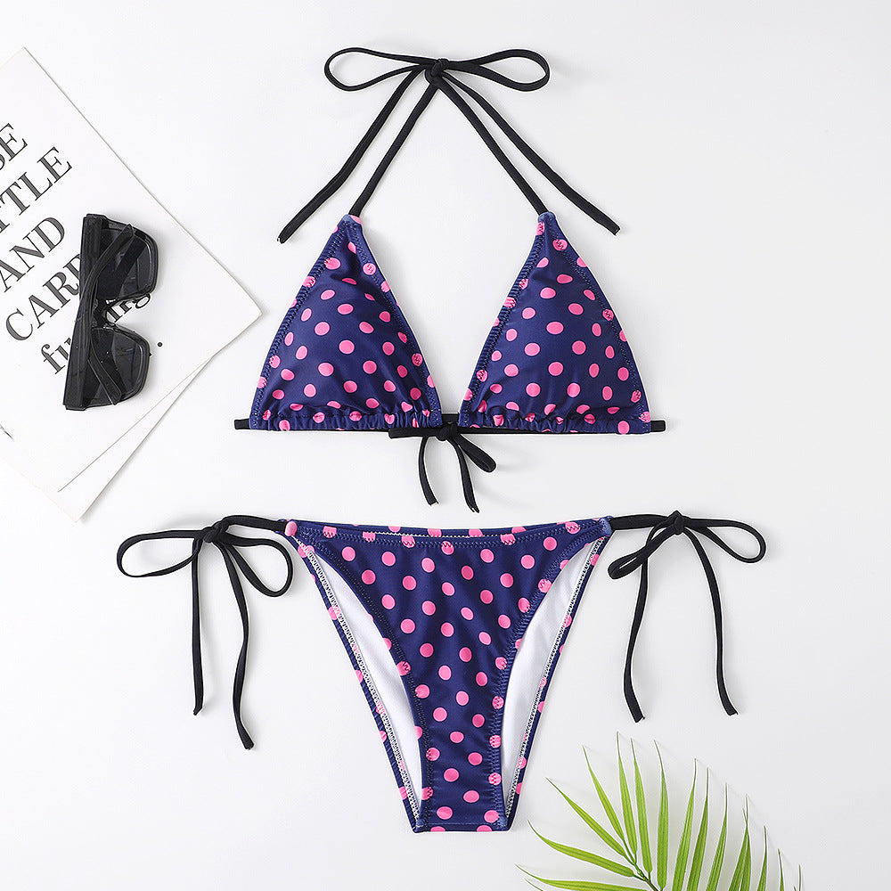 Women's Multicolor Printed Split Swimsuit Bikini: Dive into Style and Fun!