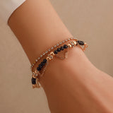 Ethnic Style Beaded Diamond Tassel Bracelet - Minihomy