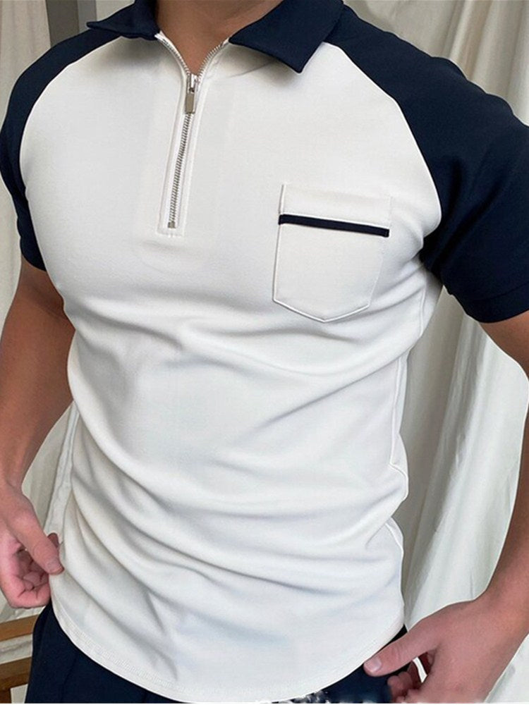 Men's Polo Shirt Men Solid Polo Shirts Brand Men Short-Sleeved Shirt