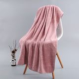 Bamboo Charcoal Solid Color Household Bath Towel for Adults - Minihomy