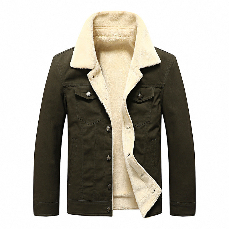 Men's Casual Zipper Regular Thickened Single-breasted Jacket - Minihomy