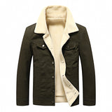 Men's Casual Zipper Regular Thickened Single-breasted Jacket