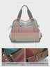 KVKY Brand Fashion Canvas Bag Brand Women Handbag Classic Patchwork Casual Female Shoulder Bags Striped Rainbow Purse Pouch - Minihomy