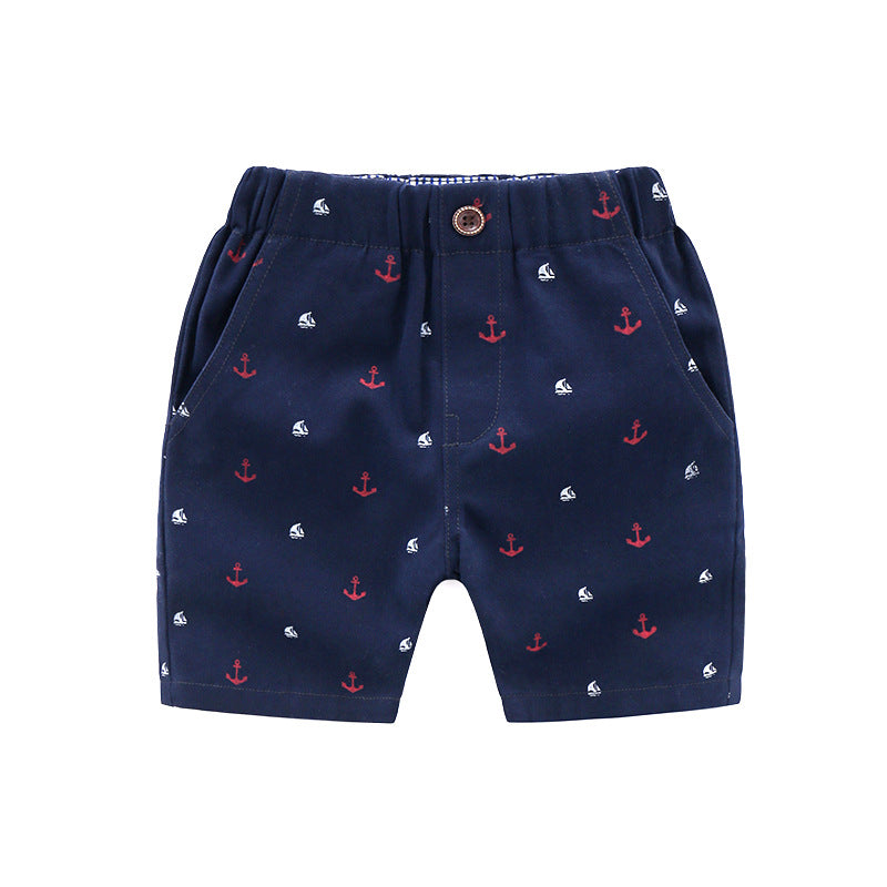 Casual Baby Print Thin Pants Children Beach Shorts