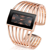 Womens Watch Luxury Fashion Rose Gold Bangle Bracelet Watch Women Dress Clock