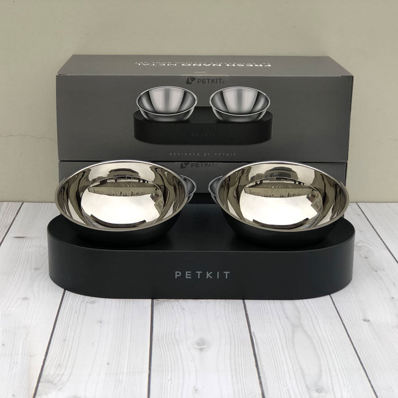 Adjustable Stainless Steel Pet Dog Cat Double Bowls Anti-Slip - Minihomy