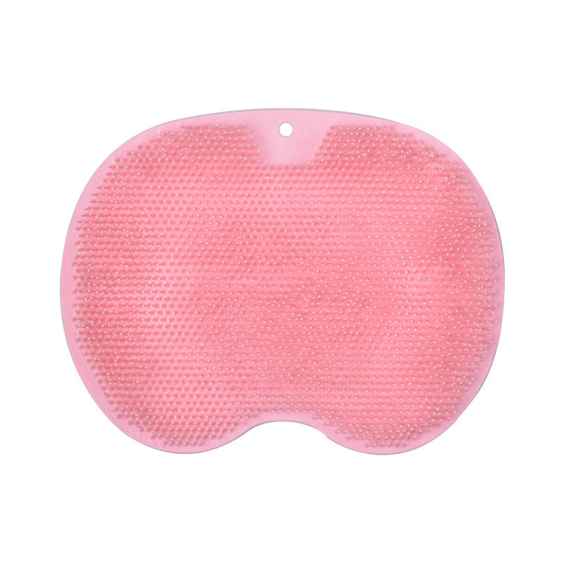 Silicone Back Massage Brush with Suction Cups - Body Scrubber, Foot Rub, Bath Mat, Bathroom Tool