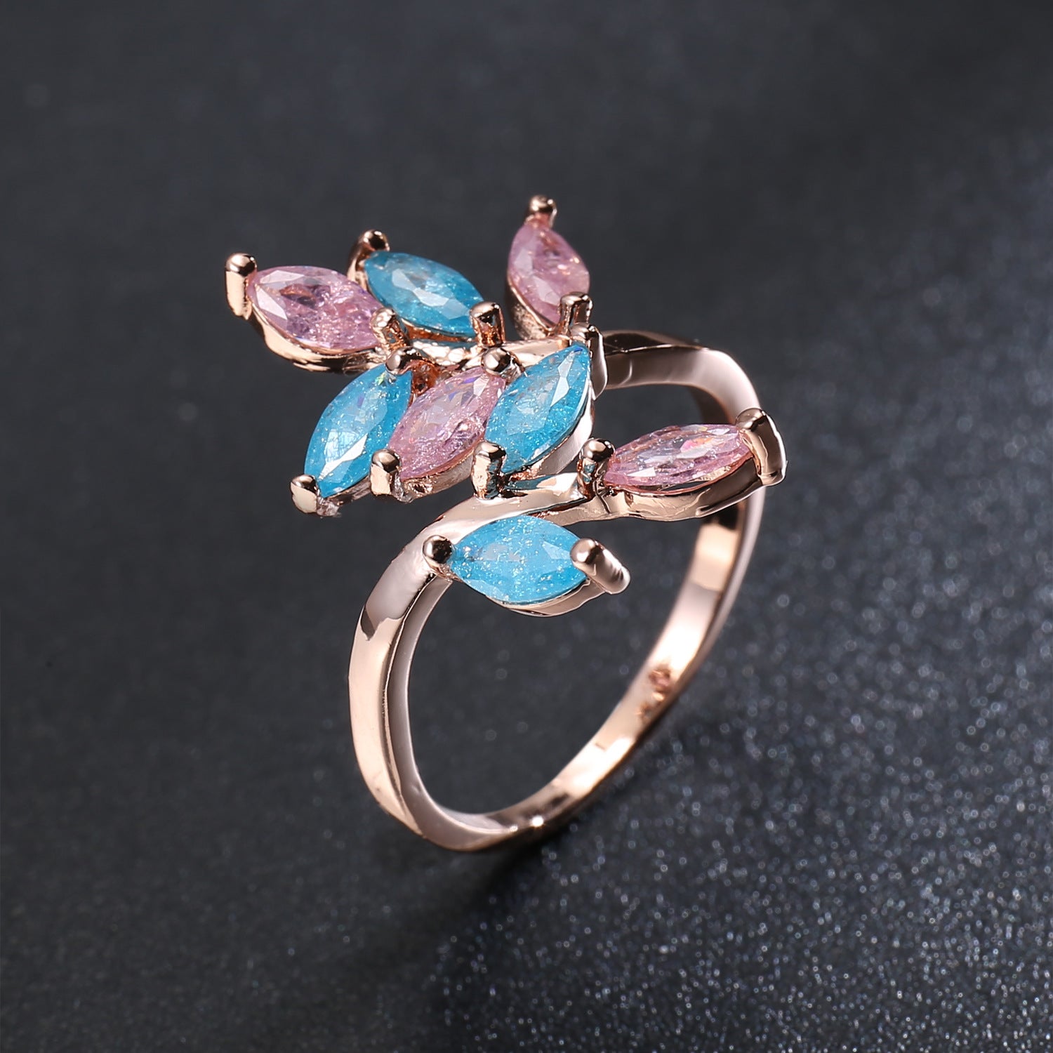 Ice Flower Zircon Ring Jewelry - Minihomy