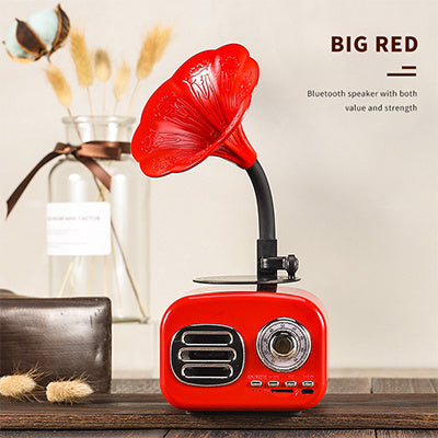 Vintage Bluetooth Speaker Phonograph - Retro Style with Modern Connectivity