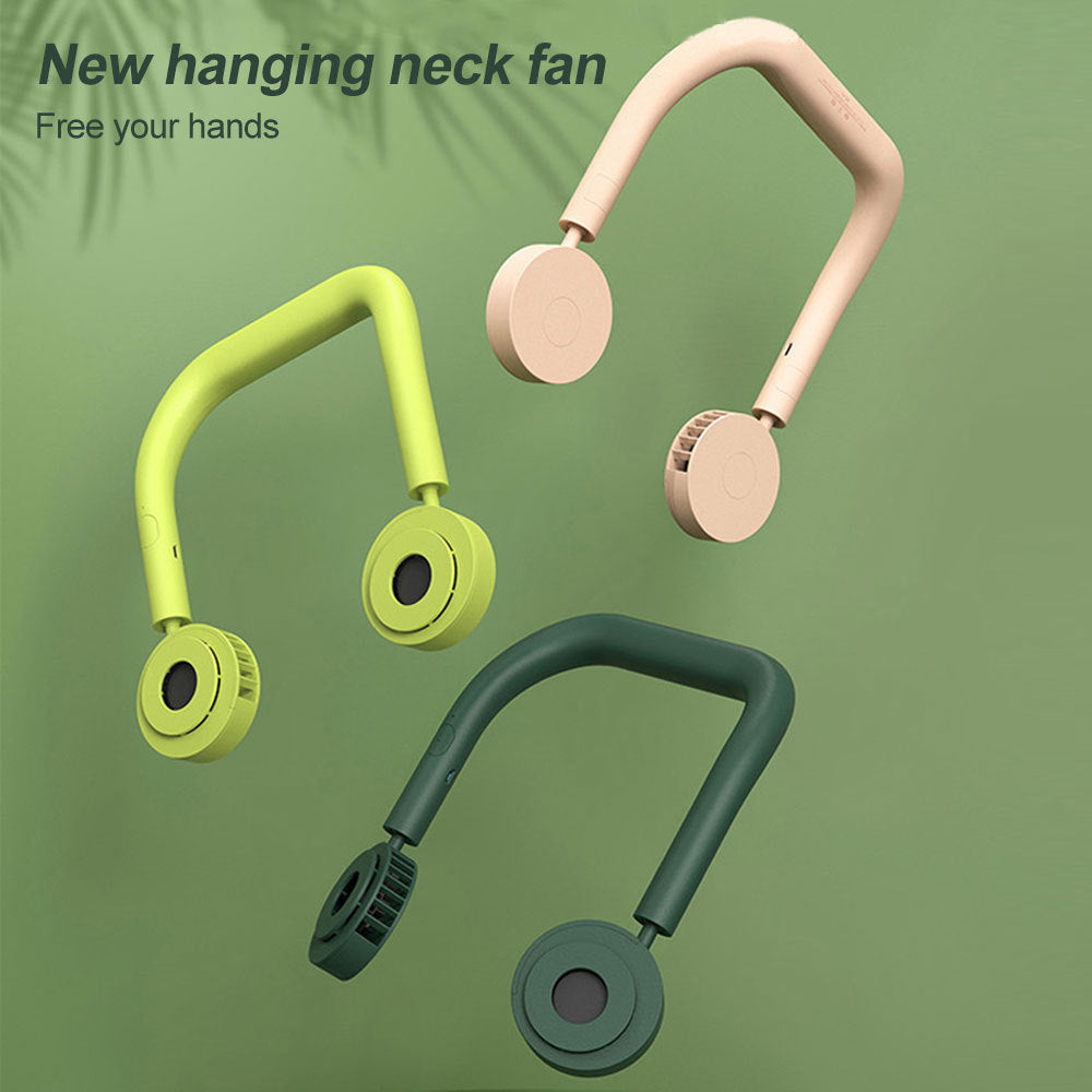 Hands-Free Neck Fan | USB Rechargeable Dual Fan Air Cooler 3 Speeds