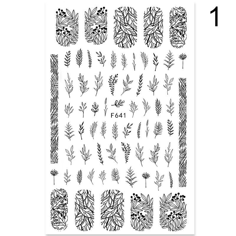 Summer Flowers and Love Adhesive Stickers Nail Art Stickers