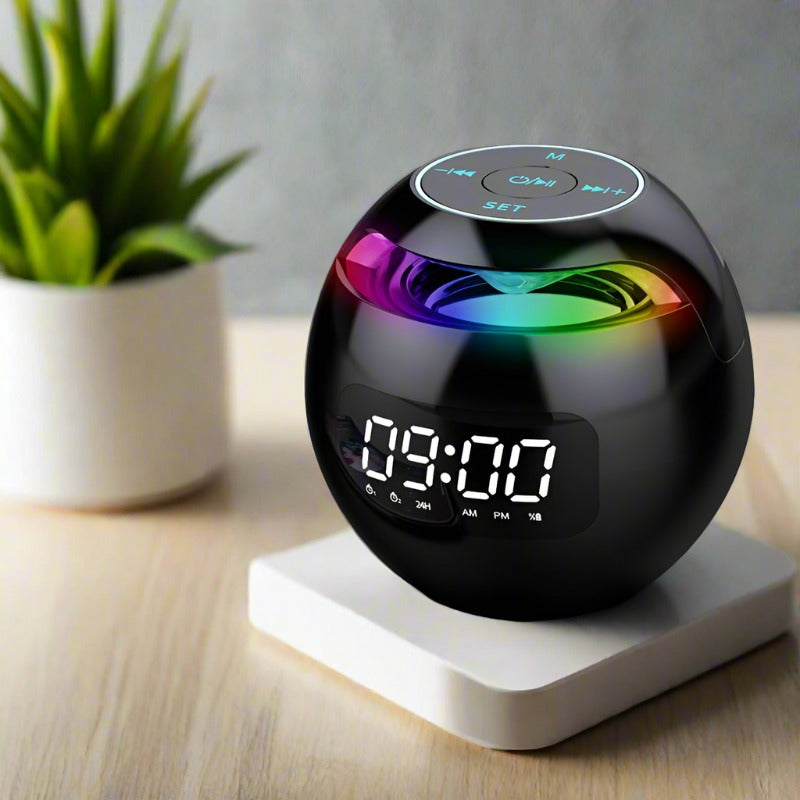 Clock Colorful Bluetooth Speaker Mini Portable - Minihomy