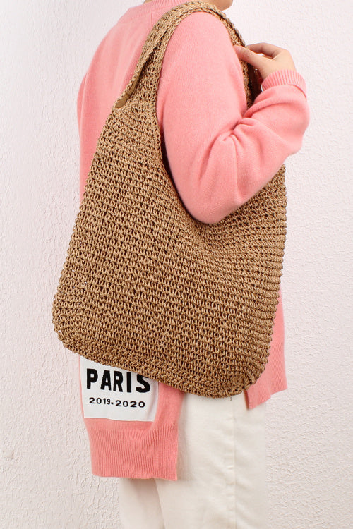 Leisure One Shoulder Straw Woven Bag - Minihomy