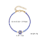 Women Blue Eyes Beads Bring You Lucky Peaceful Adjustable Bracelet