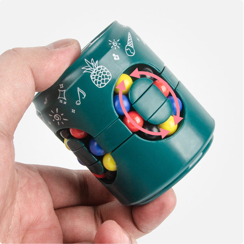 Can Cube Top Magic Colorful Beans Finger Spinning Stress Relief Toy - Minihomy