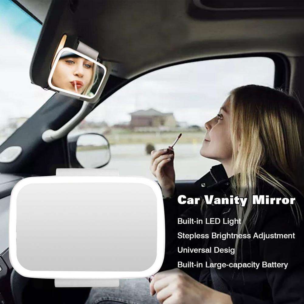 LED Car Makeup Mirror: Brighten Up Your Drive - Minihomy