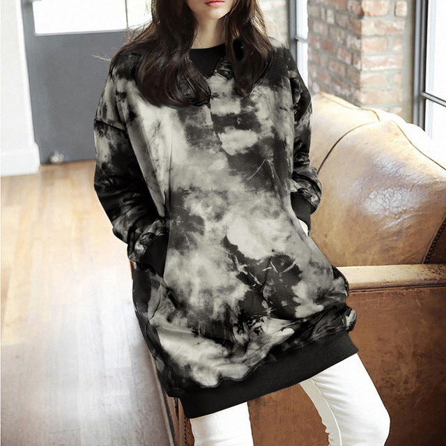 Women Casual Solid Sweatshirts Tops Autumn