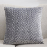 Flannel Solid Color Throw Pillow Sofa Cover Cushion Cover Nordic Style Simple Style