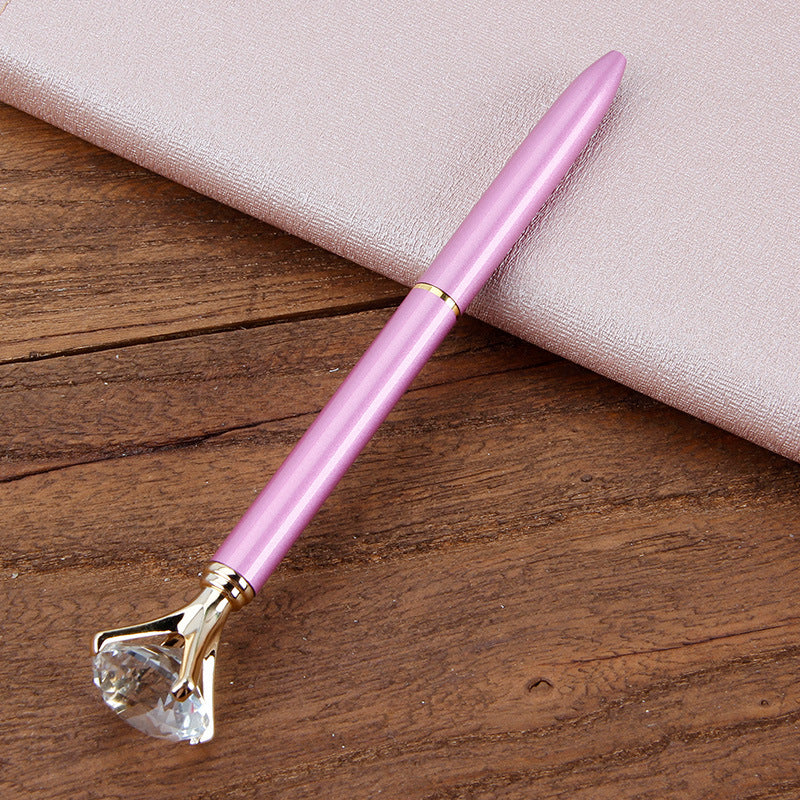 Metal Ballpoint Pen Student Gift Diamond Ballpoint Pen Creative Crystal Advertising Pen - Minihomy