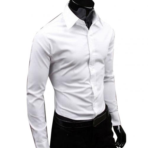 Business Shirt Candy Color Men's Casual Long-Sleeved Shirt