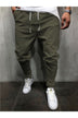 Men's Pants Solid Color Cropped Pants With Elastic Band - Minihomy