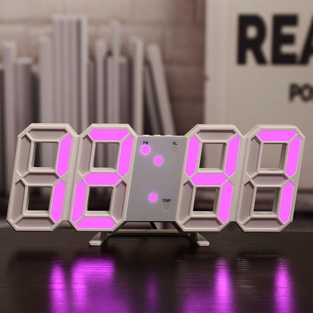 Led Living Room Wall Clock Electronic Clock - Minihomy