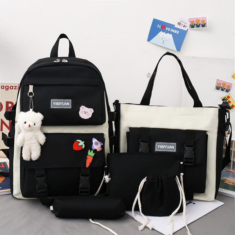 Canvas Backpack Women Korean Harajuku