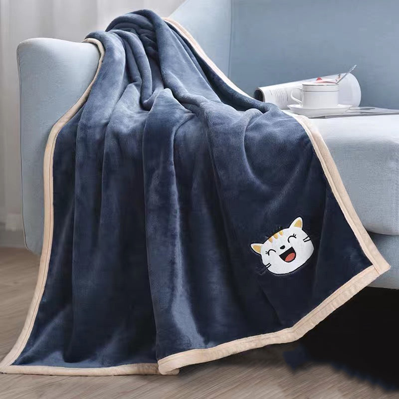 Blanket Pet Quilt Fall Winter Pet Thicken Blanket Warm Flannel Sleeping Blanket - Minihomy