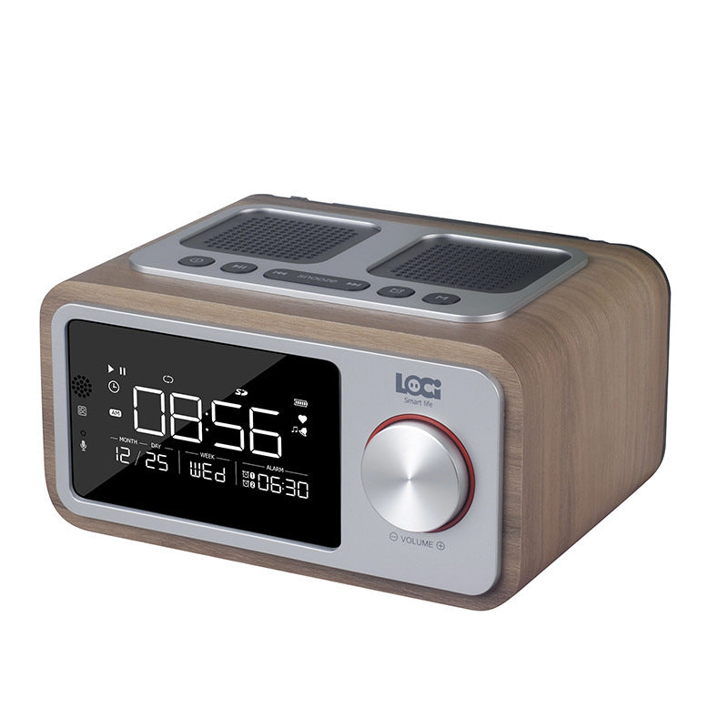 Bluetooth Speaker Alarm Clock Radio Mobile Phone Clock Small Stereo - Minihomy