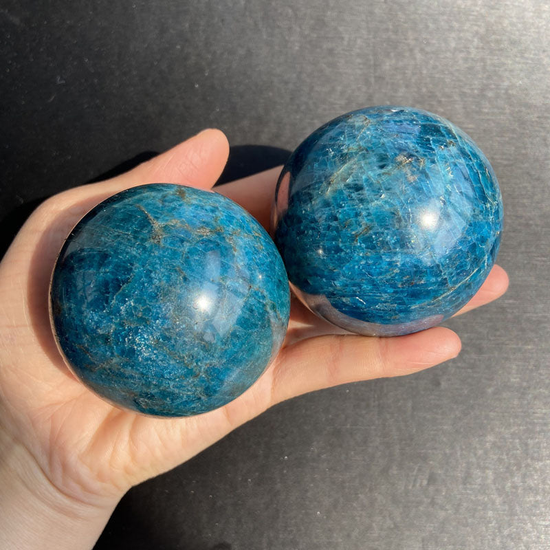 Natural Crystal Blue Apatite Ball - Minihomy