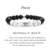 Frosted Black Agate White Turquoise Couple Bracelets For Men And Women Beads Bracelets - Minihomy