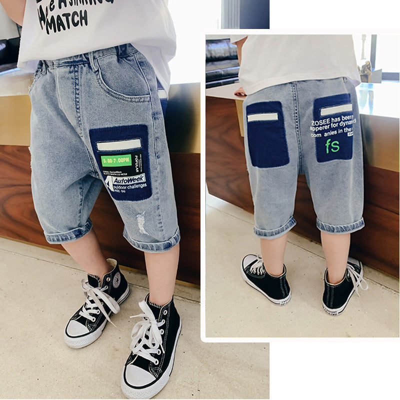 Children's Pants Boy Jeans Summer Casual Shorts