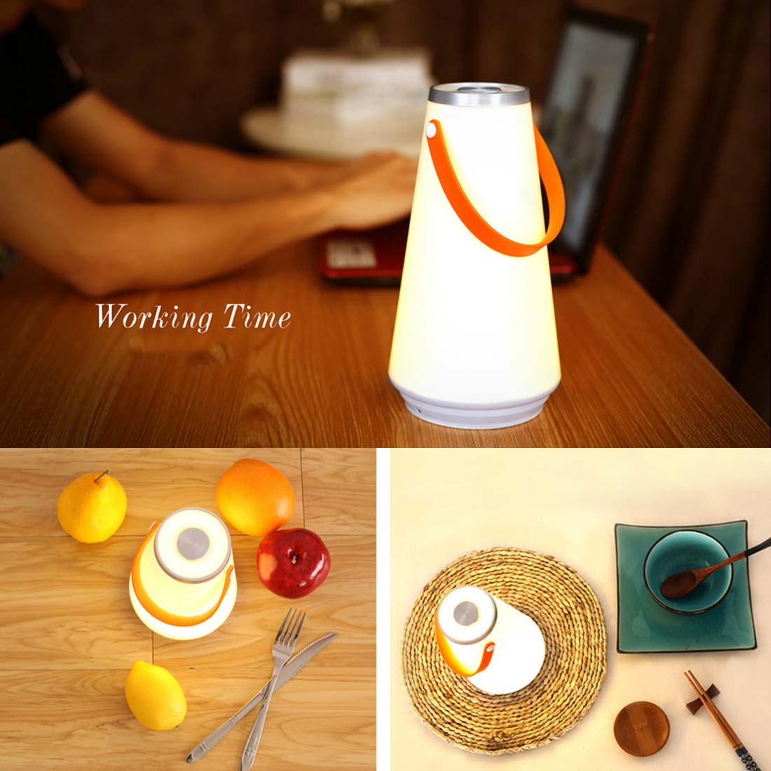 Portable USB Rechargeable Retro Kerosene Lamp Lantern