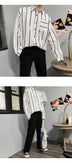 Loose striped shirt men - Minihomy