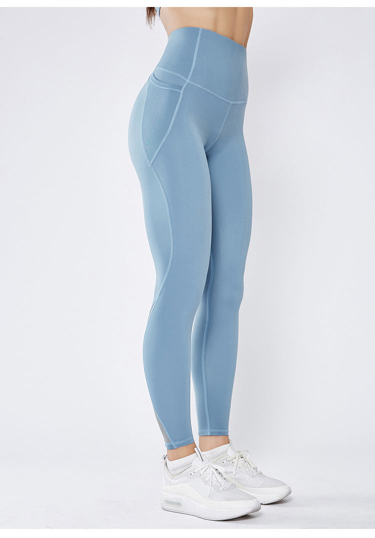 Mesh stitching yoga pants - Minihomy