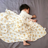 Baby holding a blanket towel double-layer yarn bamboo newborn baby towel - Minihomy