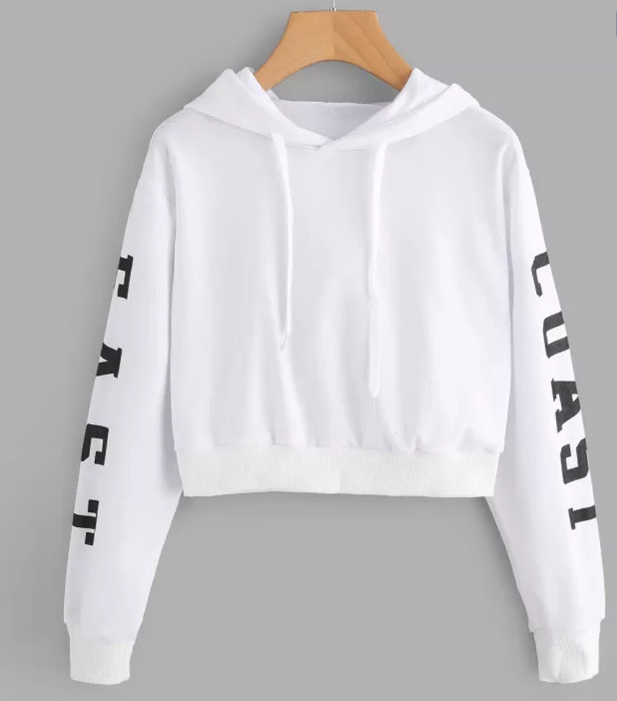 Crop pullover top sweatshirt women