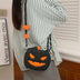 Halloween Bags Funny Pumpkin Cartoon Shoulder Crossbody Bag With Bat - Minihomy