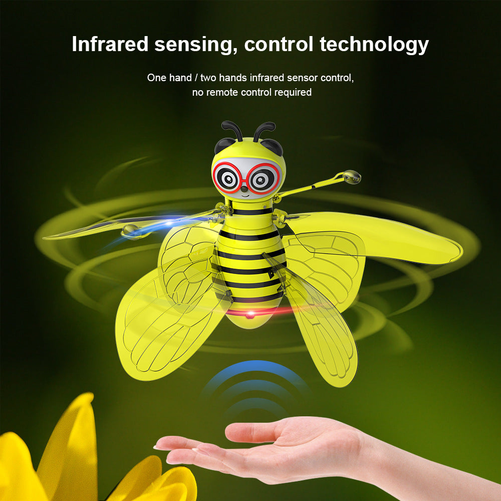 Mini Flying Ball Bee Toy - RC Infrared Induction Drone Helicopter with Gesture Sensing Bee Flying Vehicle - Minihomy