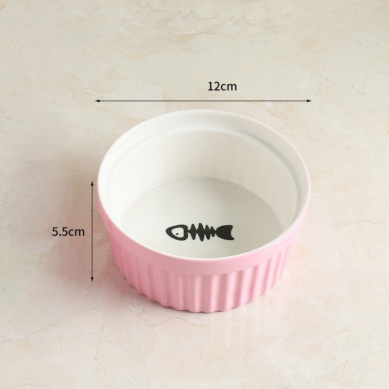 Cervical Spine Protection Cat Food Bowl - Elevated Pet Bowl for Healthy Eating - Minihomy