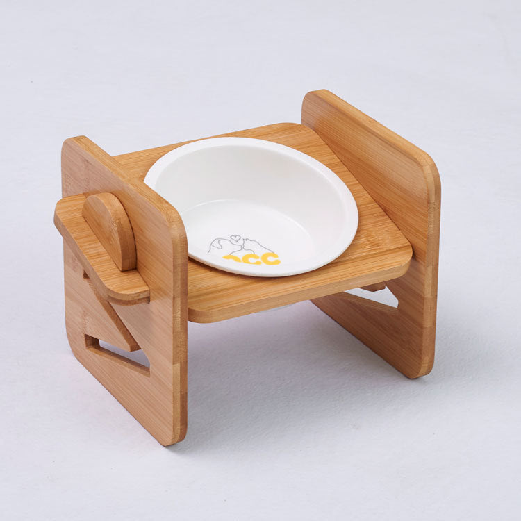 Bamboo Double Bowl Frame: Single or Double Serving Tray