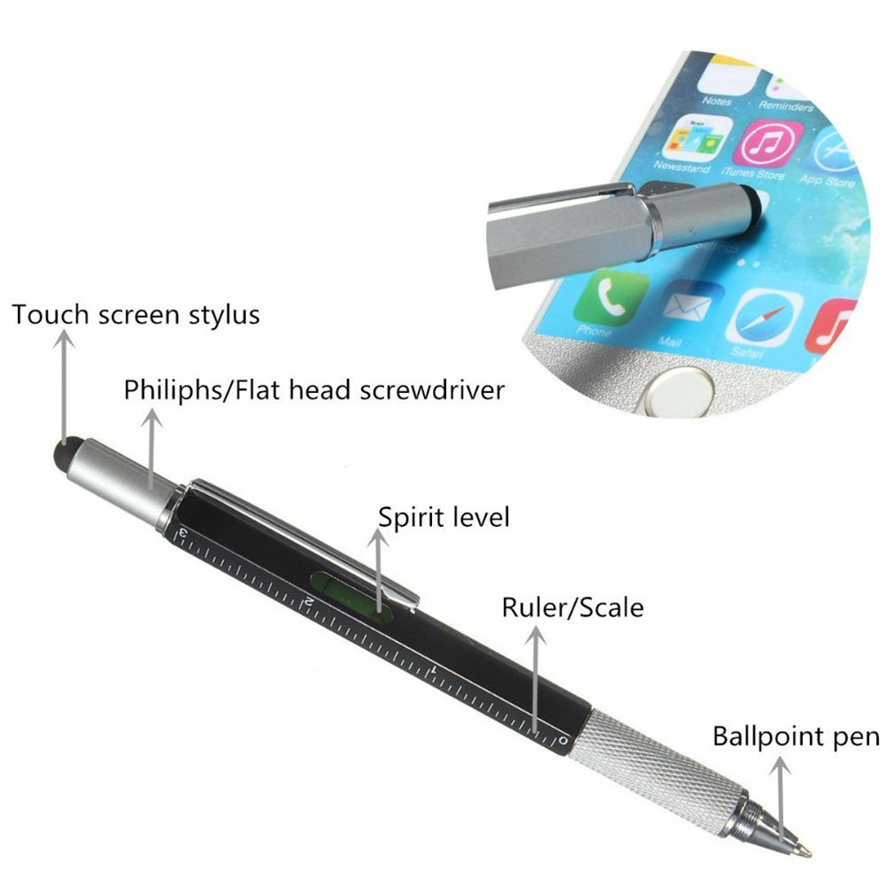 6 in 1 Touch Screen Stylus pen Ballpoint Pen - Minihomy