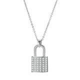 Zircon Lock Necklaces for Lover