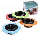 Kitchen Sink Drain Strainer Sewer Bathroom Floor Drain Sink Anti-Clogging Partition